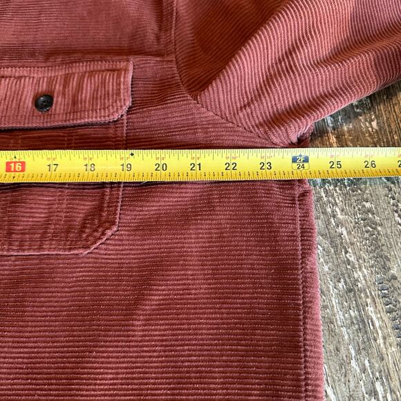 Men’s Union Corduroy Shirt Jacket Shacket Rust, Large - Picture 7 of 8